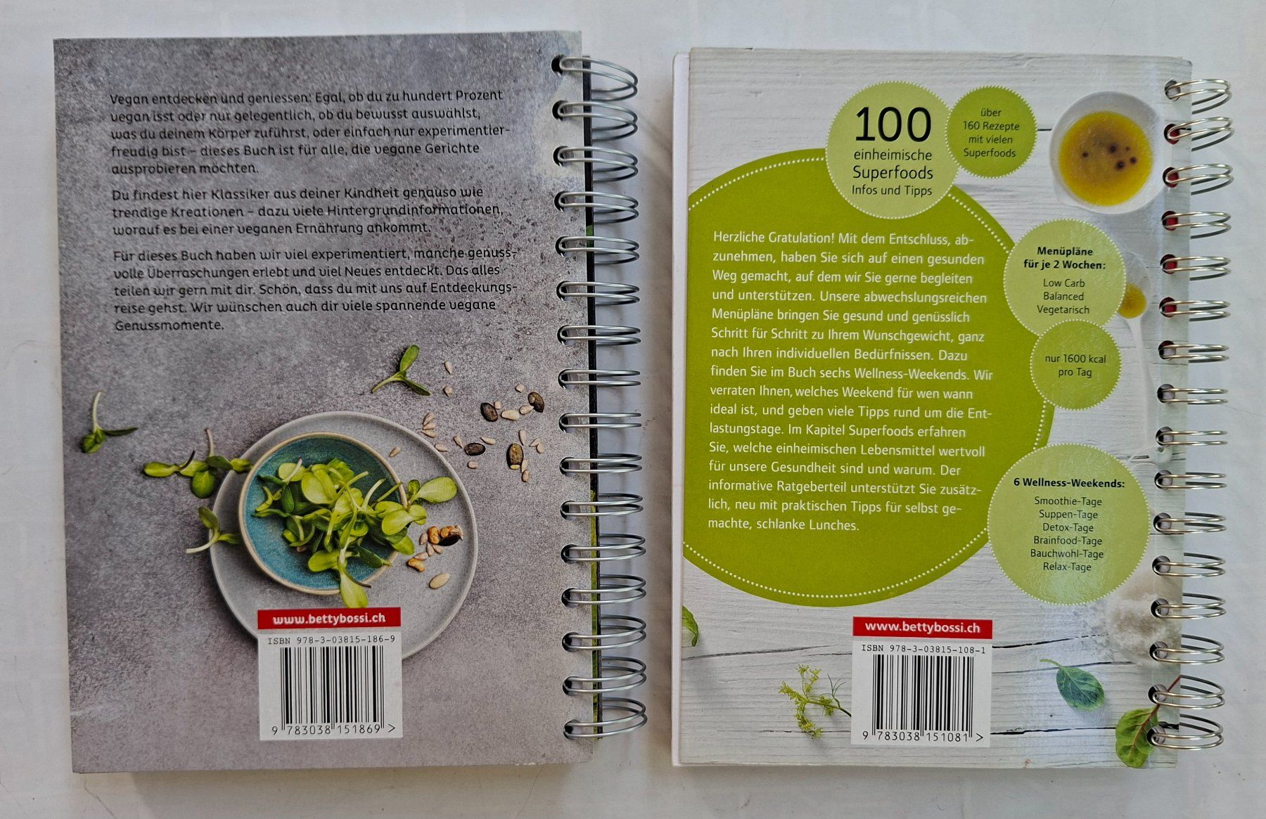 Libri: 2 Betty Bossi "Vegan" und "Gesund & Schlank" – Usato da Opfikon venduto da Diversamente 1