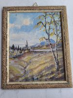 VINTAGE NATURBILD - ÖL AUF LEINEN- SIG:JOST