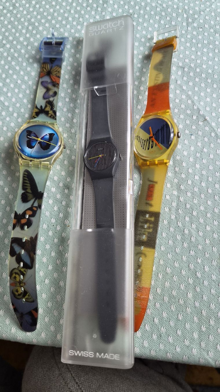 Swatch Uhren: 3 Swatch Vintage Uhren  – Gebraucht aus Kölliken von Upcycling-by-Mc-TAM