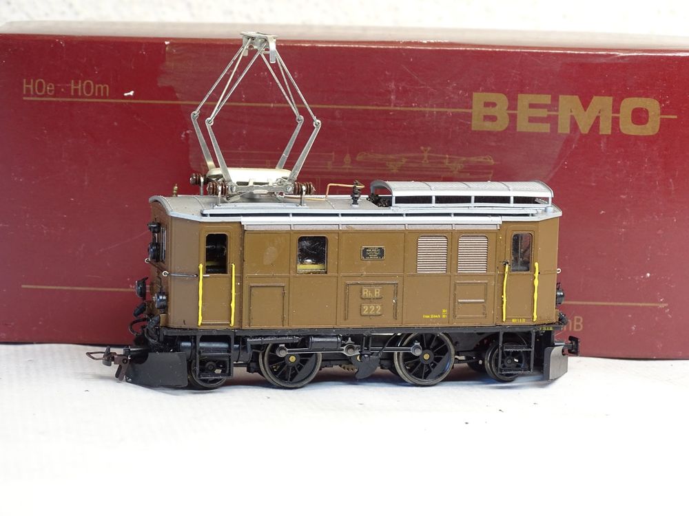 Bemo Modelleisenbahnen: Bemo 1256 122 RhB Elektrolok Ge2/4 222, Braun, H0m, OVP – Gebraucht aus Wohlen AG von Ex-Naruemon1964 1