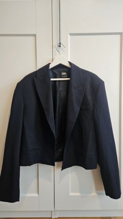 Zara Blazer, Kurzgeschnitten, Dunkelblau