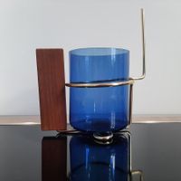 Mid Century Salzstangen Brezelhalter 50er 60er Vintage Glas