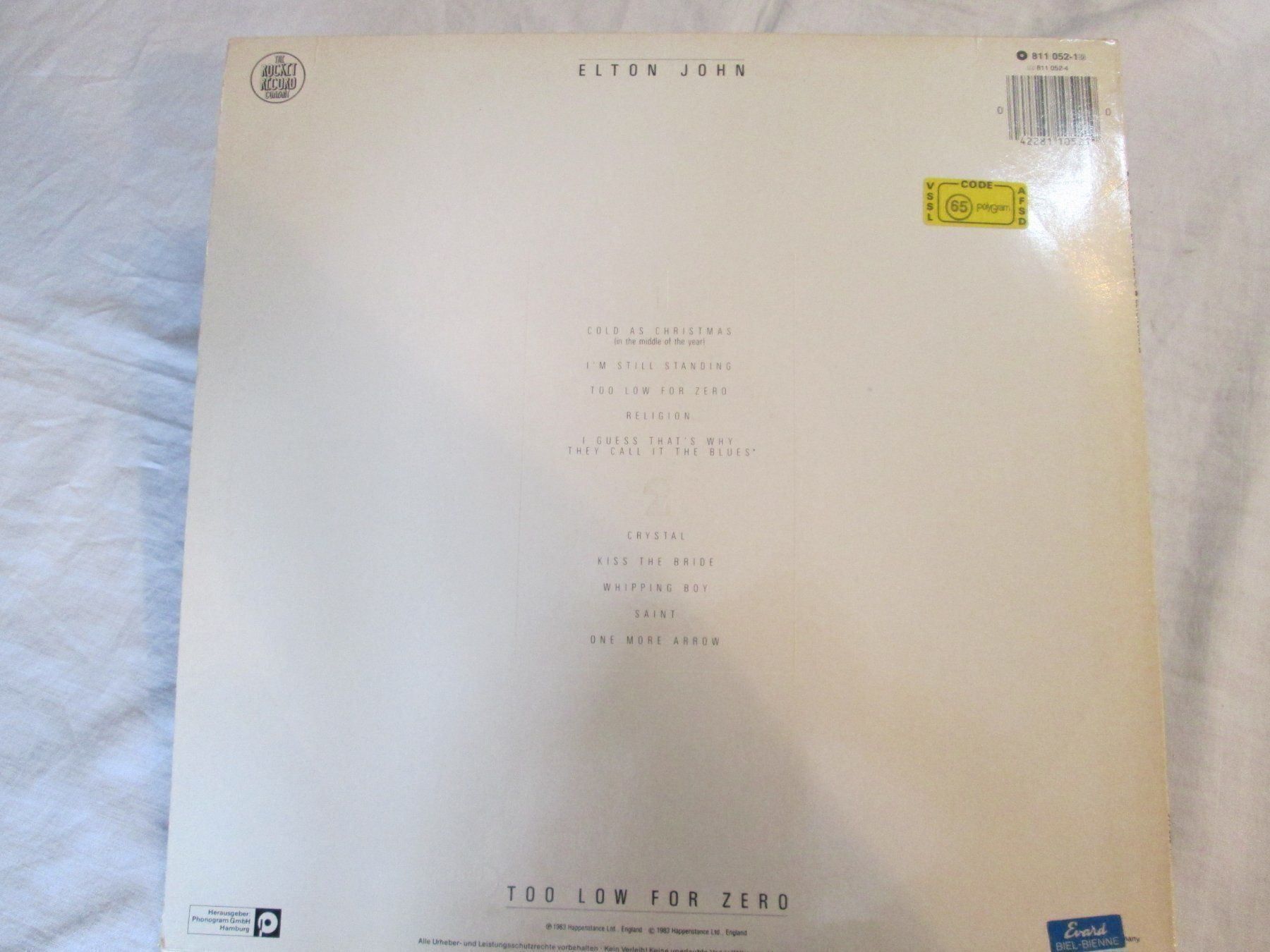 Dischi in vinile: Elton John - Too Low For Zero (Vinyle 33T) – Usato da la Chaux-de-Fonds venduto da Lampe 2
