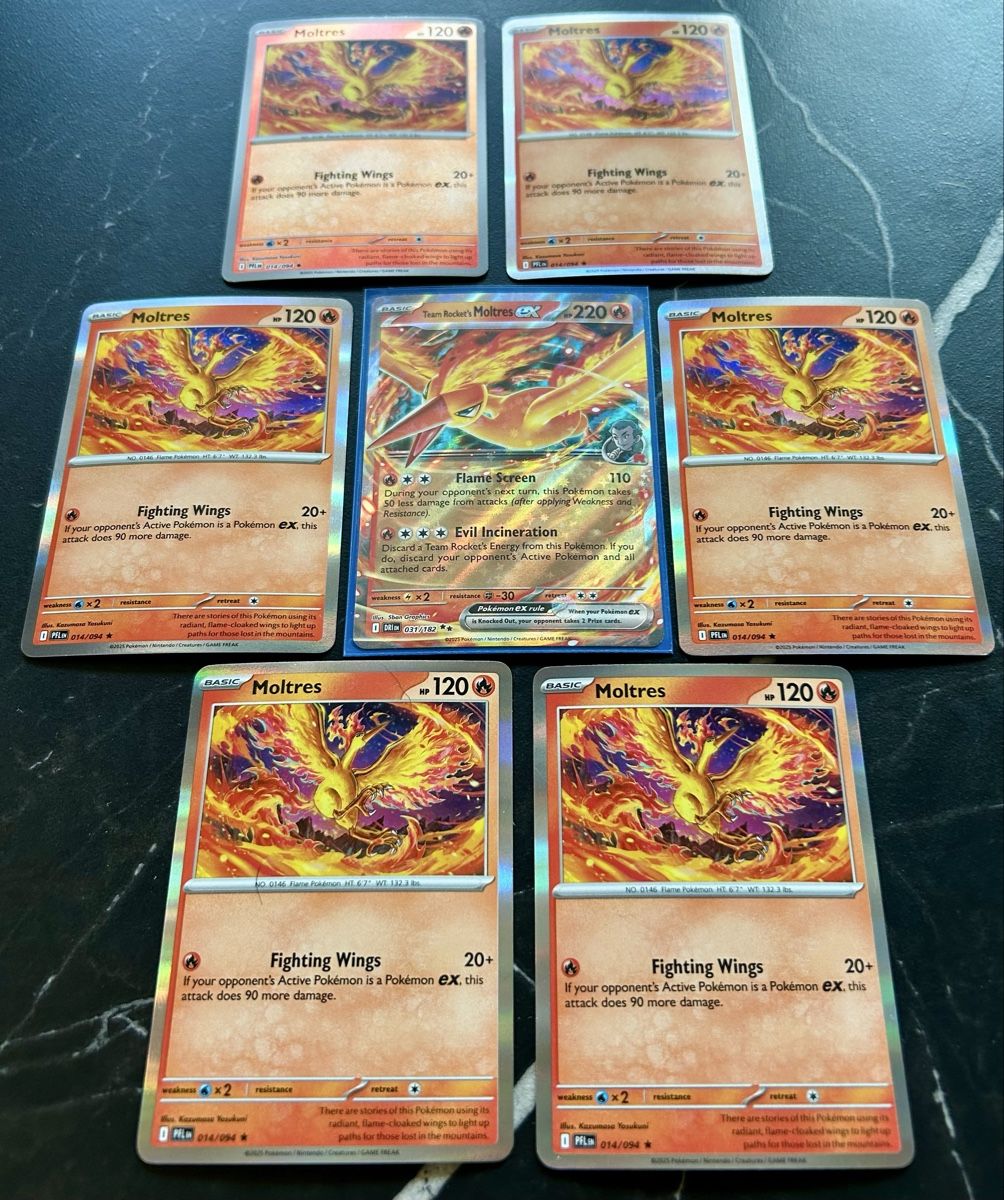 Pokémon Sammelbilder & Trading cards: Carte Pokémon Moltres lotto 7 pezzi HOLO E REVERSE + EX – Gebraucht aus Balerna von Roby-Pokemon 1