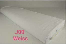 Baumwolljersey Stoff Uni weiss