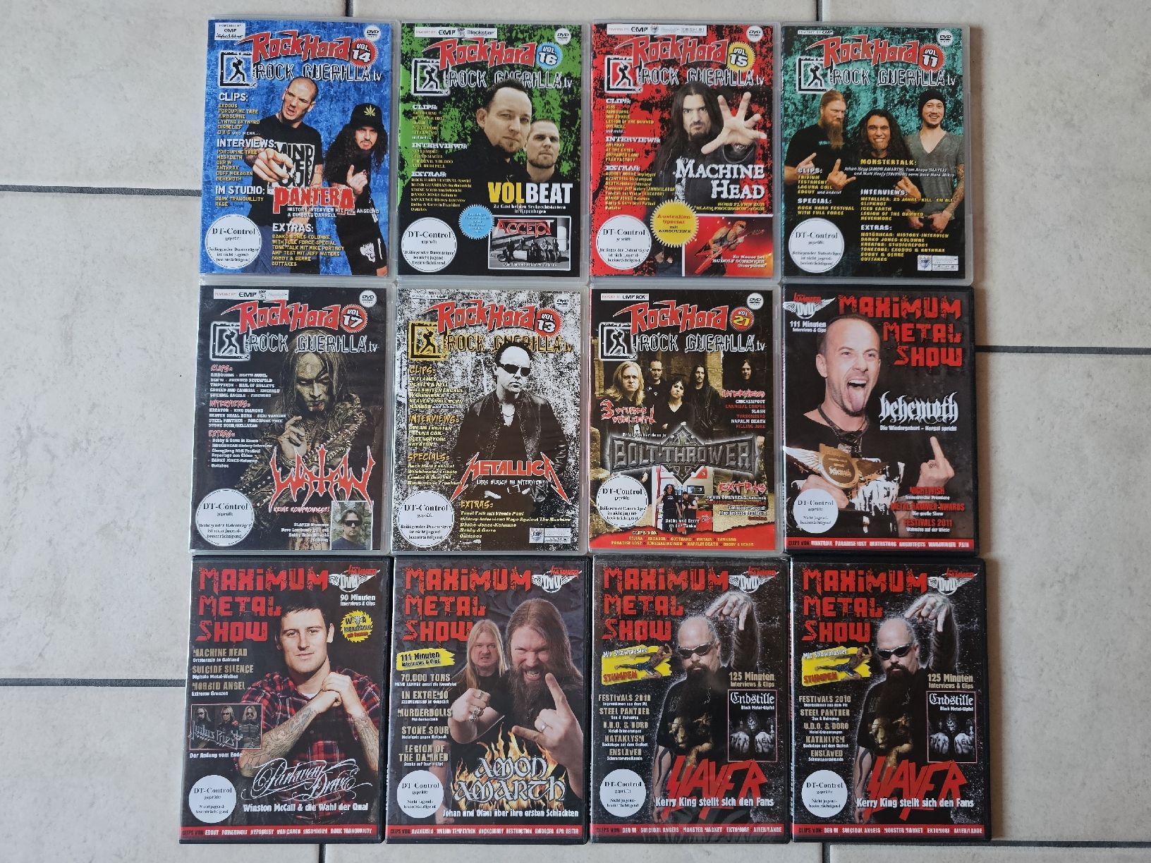 Tutti i DVDs: 12x Rock Hard & Metal Hammer DVD's – Usato da Schneisingen venduto da backstore24