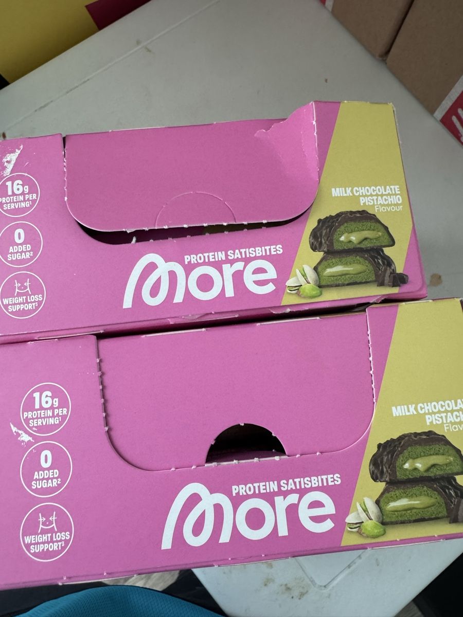 More Nutrition Cibi & Specialità: More Protein Satisbites Milk Chocolate Pistachio – Nuovo (secondo la descrizione) da Ernetschwil venduto da TinaBM