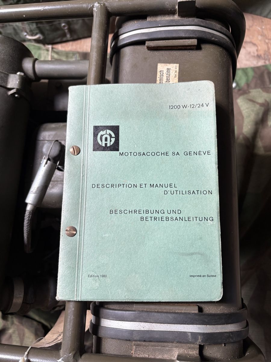 Generatori di corrente: Schweizer Armee Notstromaggregat – Usato da Wil ZH venduto da El_Bicho 9