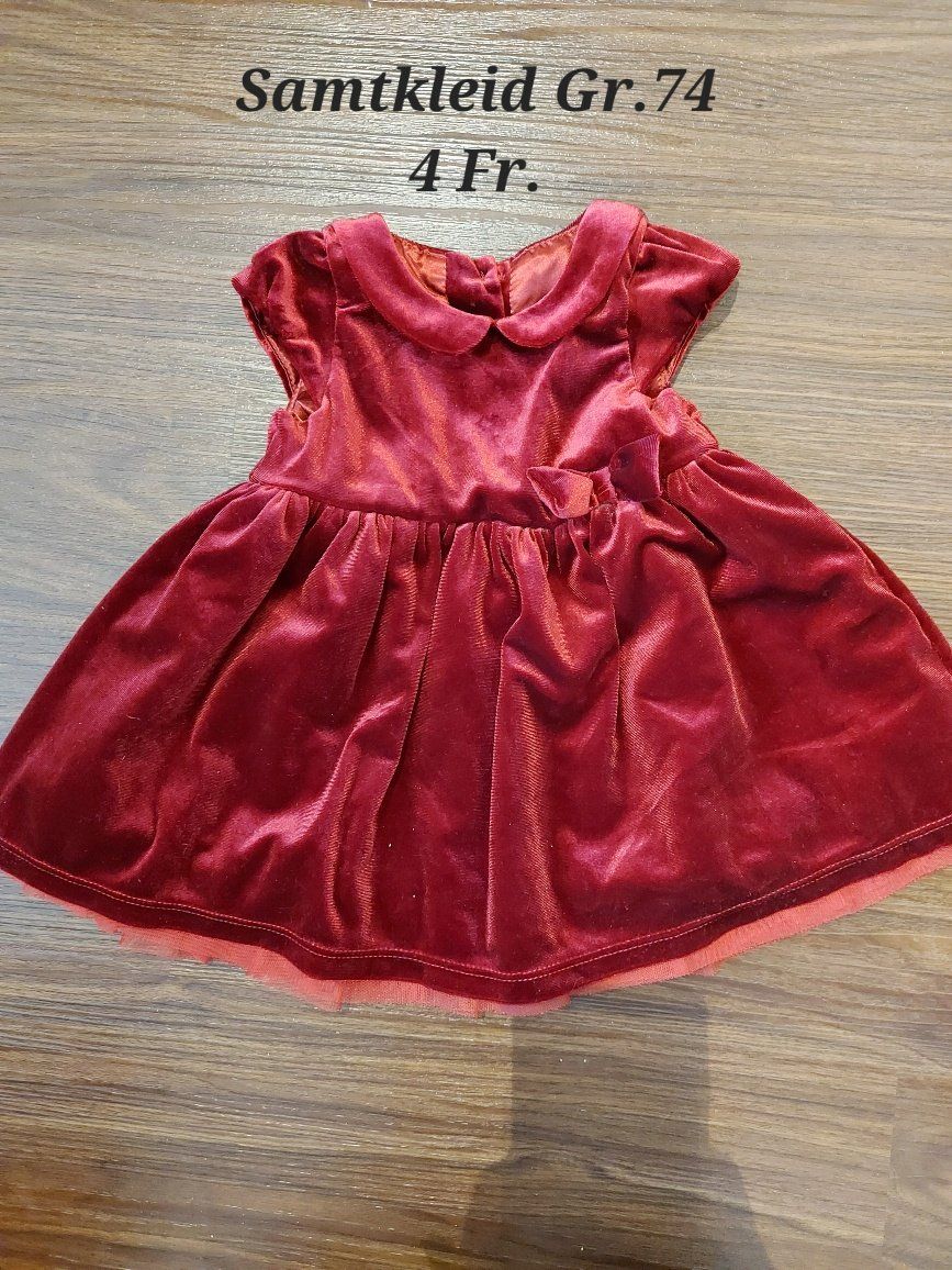 Vestiti & Gonne: Festliches Kleid Samt Grösse 74 – Usato da Basadingen venduto da Perlenfee_Schweiz