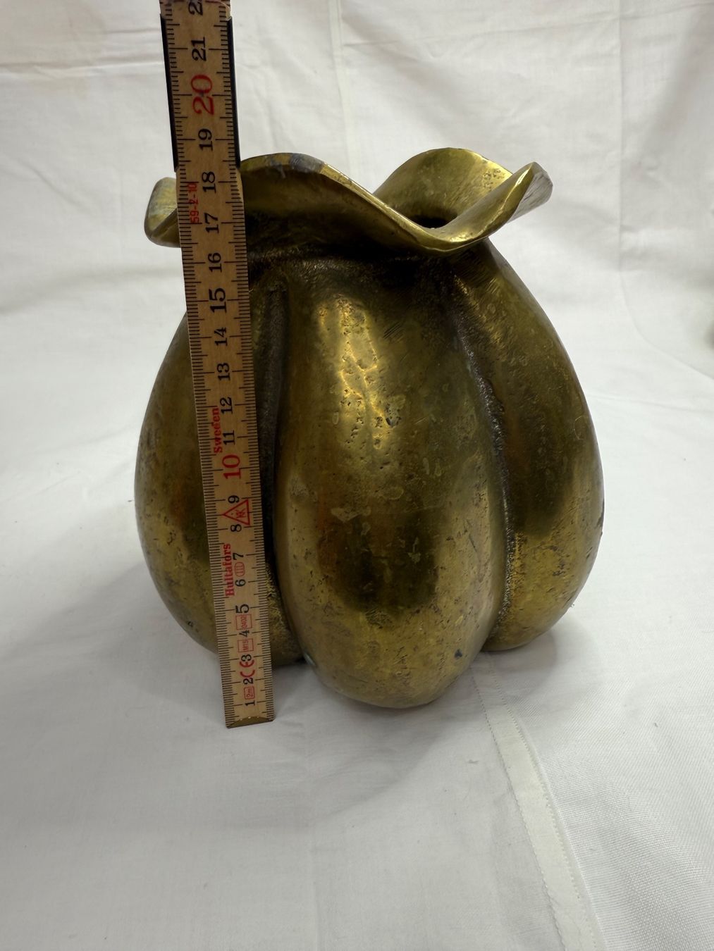 Vasen & Gefässe: Messingtopf, Blumenvase, Herbstdeko, Vintage Look, 22cm – Gebraucht aus suberg von Phoo26 1