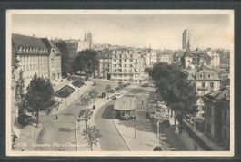 Carte P de 1950!! ( Lausanne / Place Chauderon )