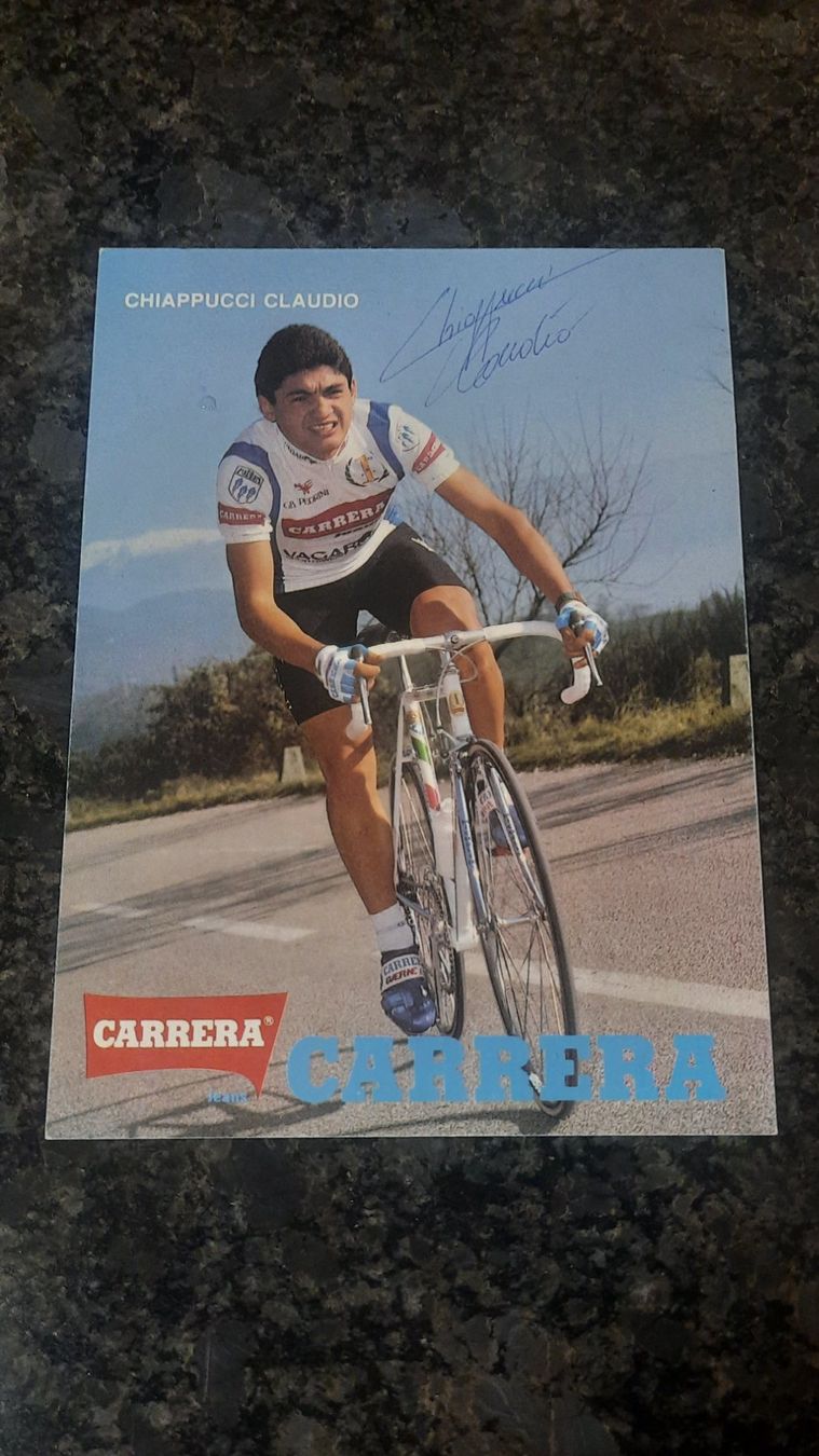 Autographes: Autogrammkarte Claudio  Chiappucci – D'occasion à Schmerikon par Olympia04