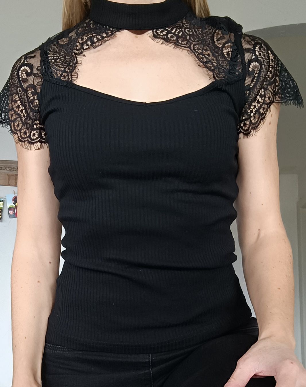 Shein T-shirt: T-SHIRT NOIR XS – Nuovo (secondo la descrizione) da Sierre venduto da shirley04 1
