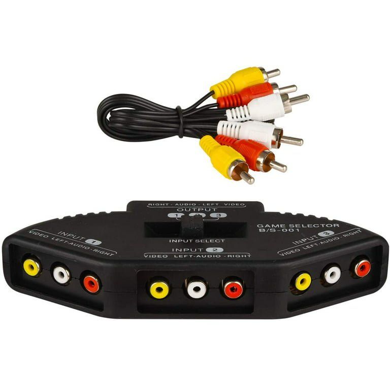 Unità & Adattatore: 3-Wege-Audio-Video-AV-RCA-Switch Switch – Nuovo (secondo la descrizione) da Buchs SG venduto da myeasyshop 5