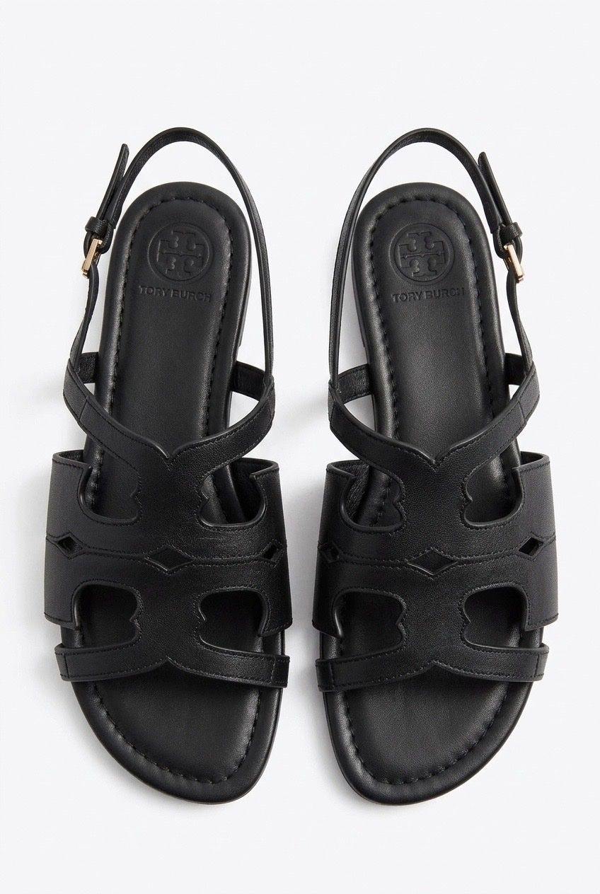 Tory Burch Scarpe da donna: Tory Burch Sandalen Schwarz Leder Gr. 37.5 – Nuovo (secondo la descrizione) da Goldau venduto da mba68