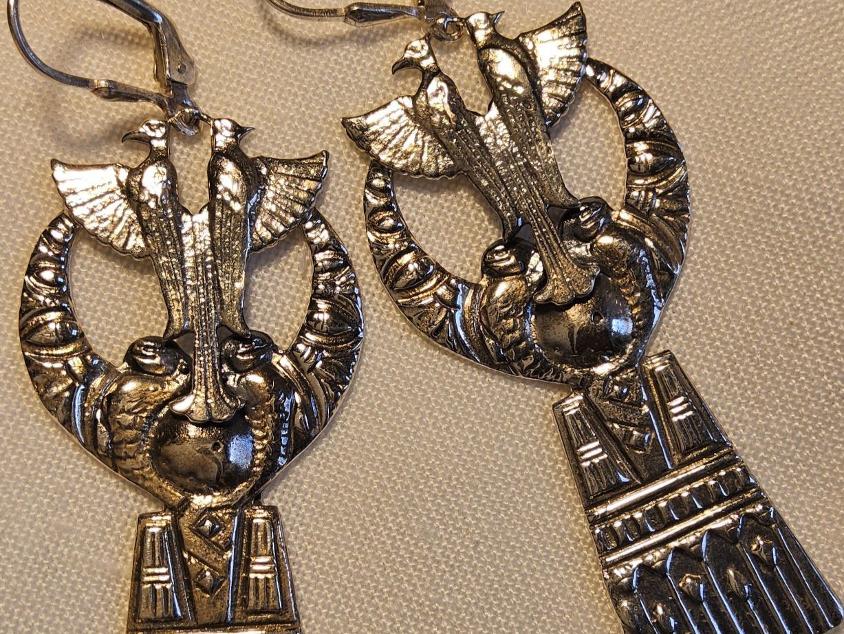 Orecchini pendenti & Orecchini a lobo: Exquisite Ohrhänger Sterling Silber Aegyptian Revival – Usato da Zürich venduto da helsan