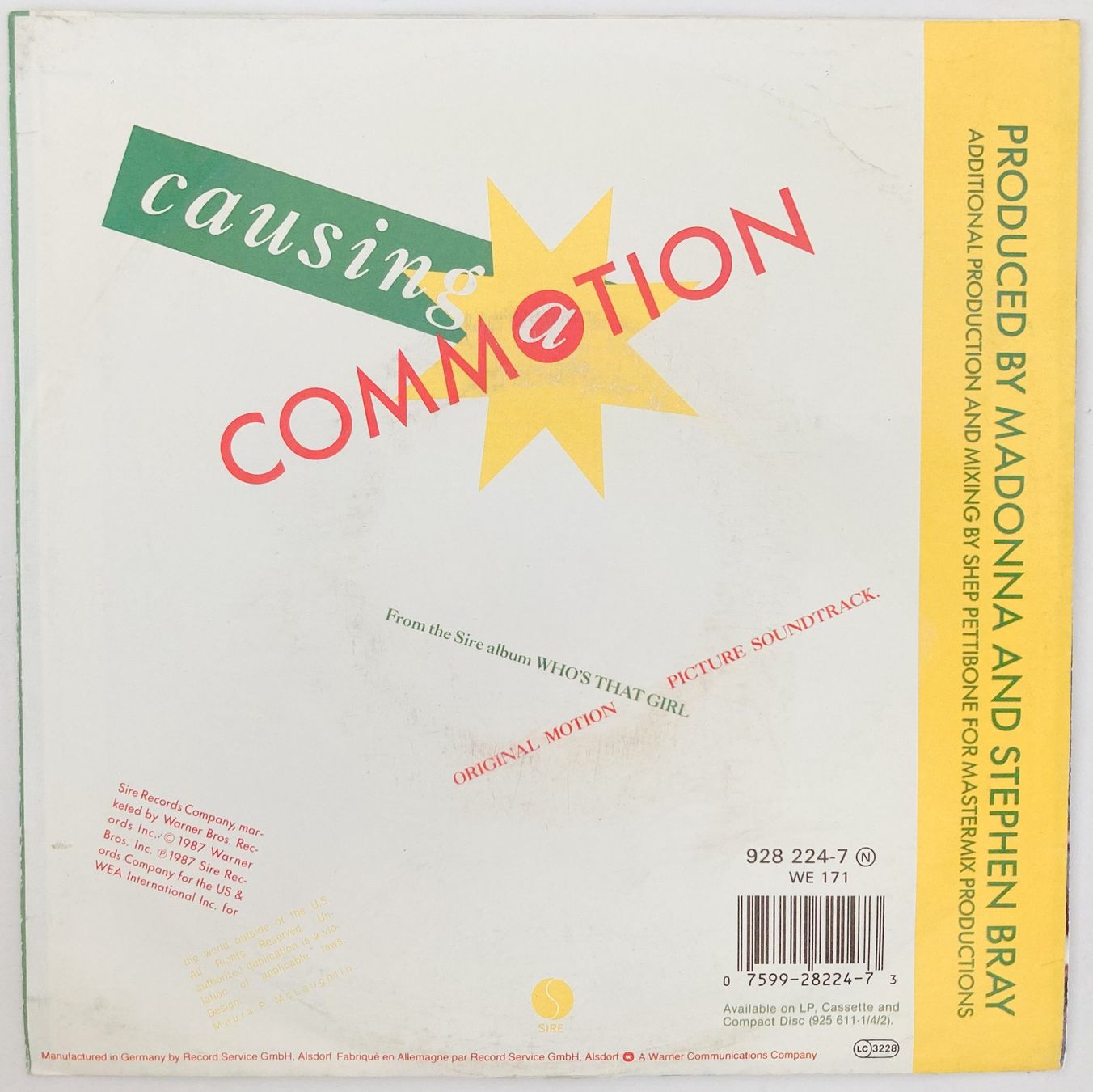 Schallplatten: MADONNA - CAUSING A COMMOTION – Gebraucht aus Bottens von hotter-than-hell 1