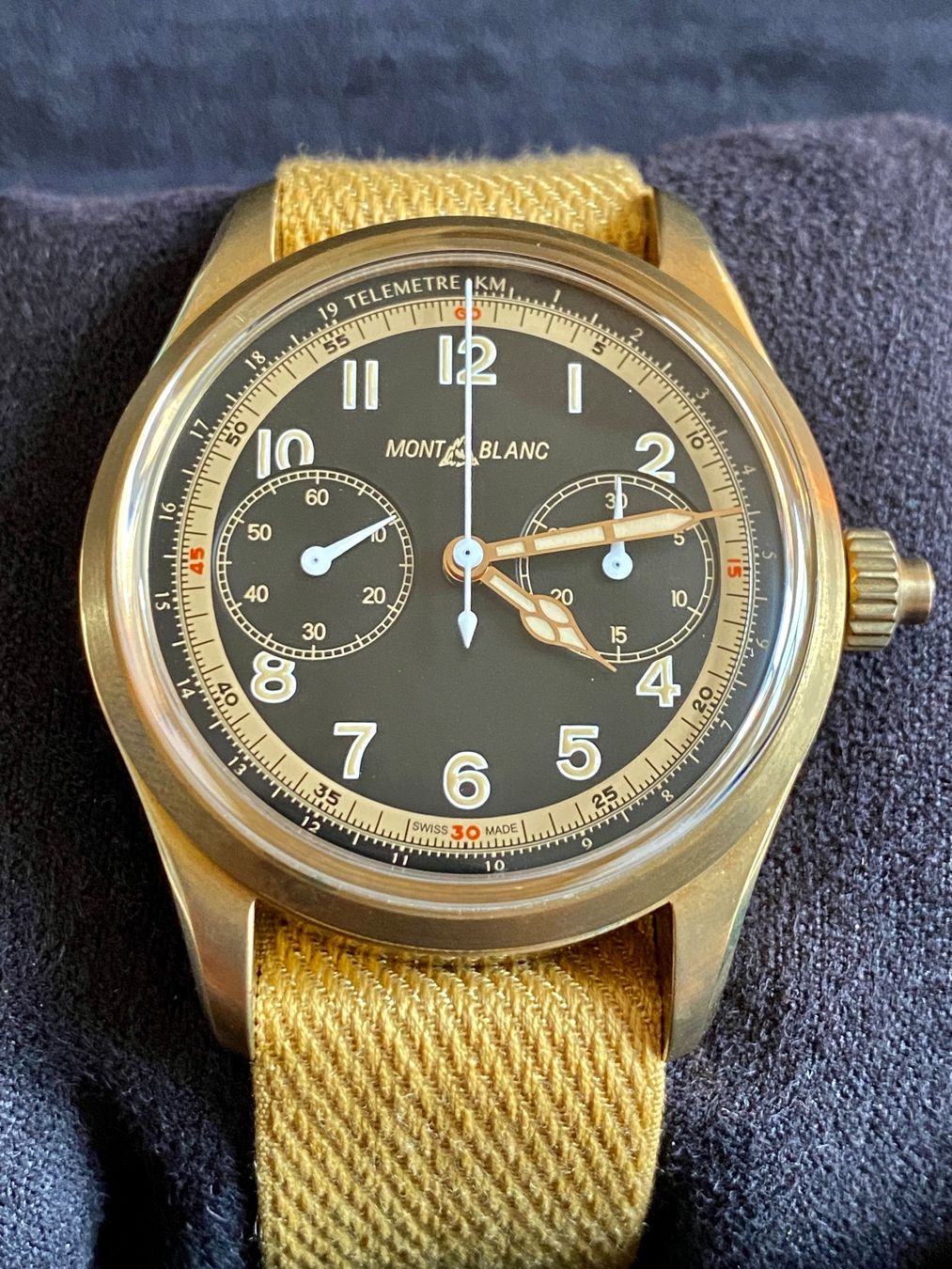 Montblanc Uhren: Montblanc 1858 Monopusher Chronograph Limited Bronze – Gebraucht aus Birmensdorf ZH von PolzerJ1