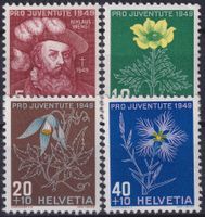 1949, PJ J129-J132 Serie Einzelmarken postfrisch **.