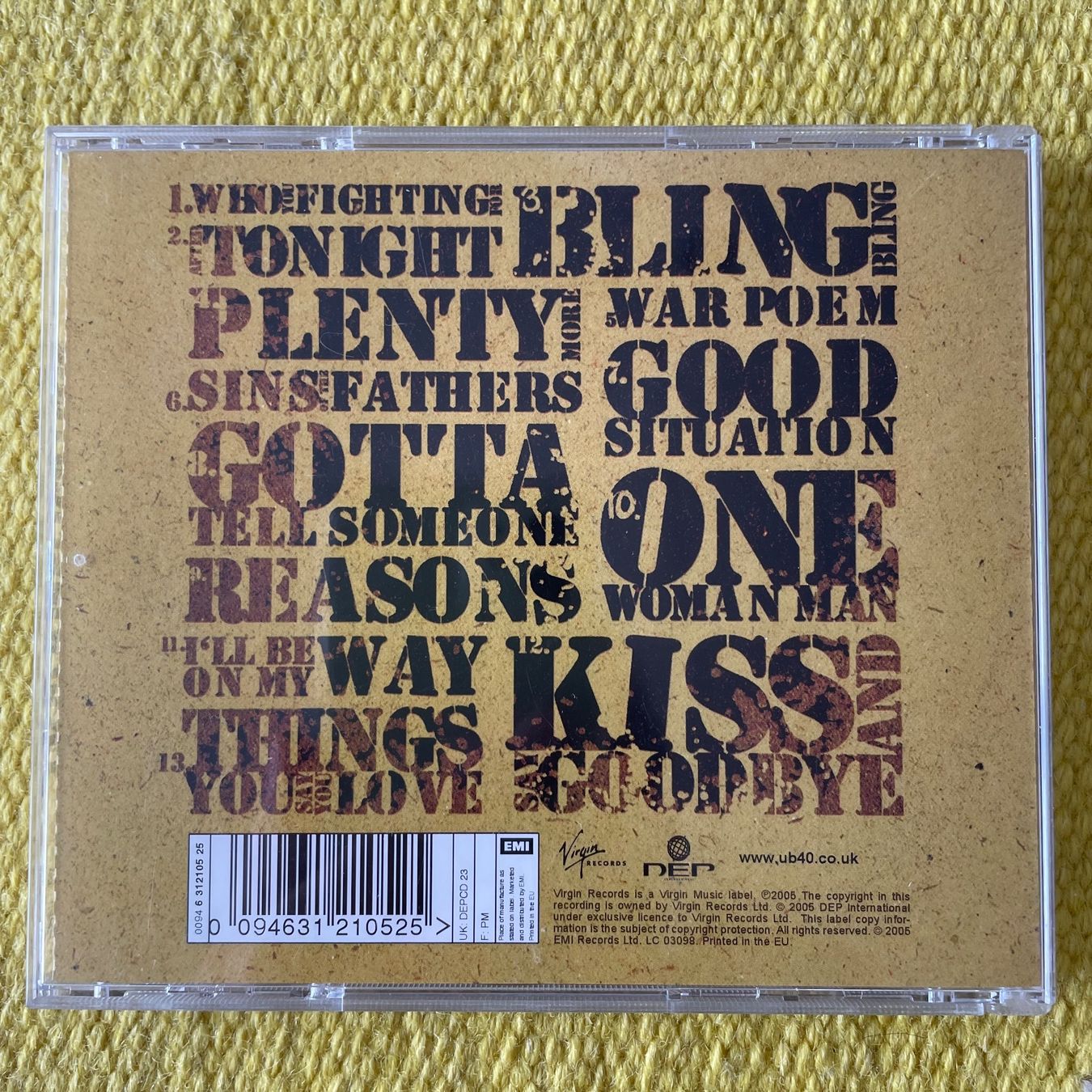 CD: UB40-WHO YOU FIGHTING FOR? – Usato da Rorschacherberg venduto da CD-Roli 1