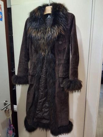 Manteau en cuir marron taille 38 femme Alberto Bini