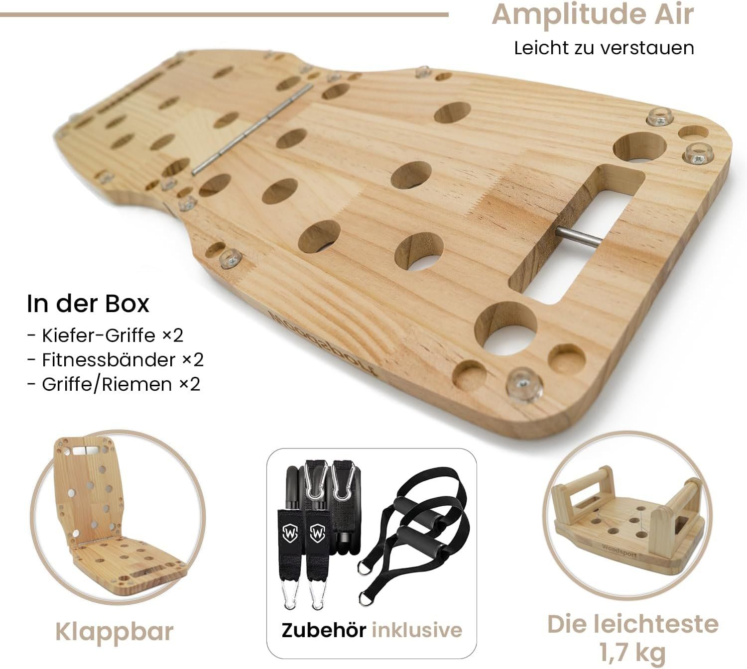 Hometrainer: Liegestützbrett Holz klappbar Push Up Board – Nuovo e nell'imballaggio originale da Suhr venduto da SchnapperCH 2
