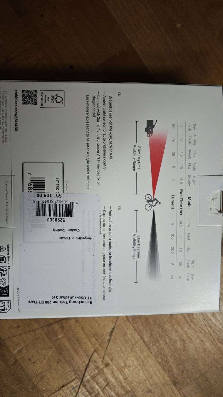 Lampes: Trek Beleuchtung ion 200 RT Flare RT – Neuf (Voir description) à Crésuz par Peyou80 3