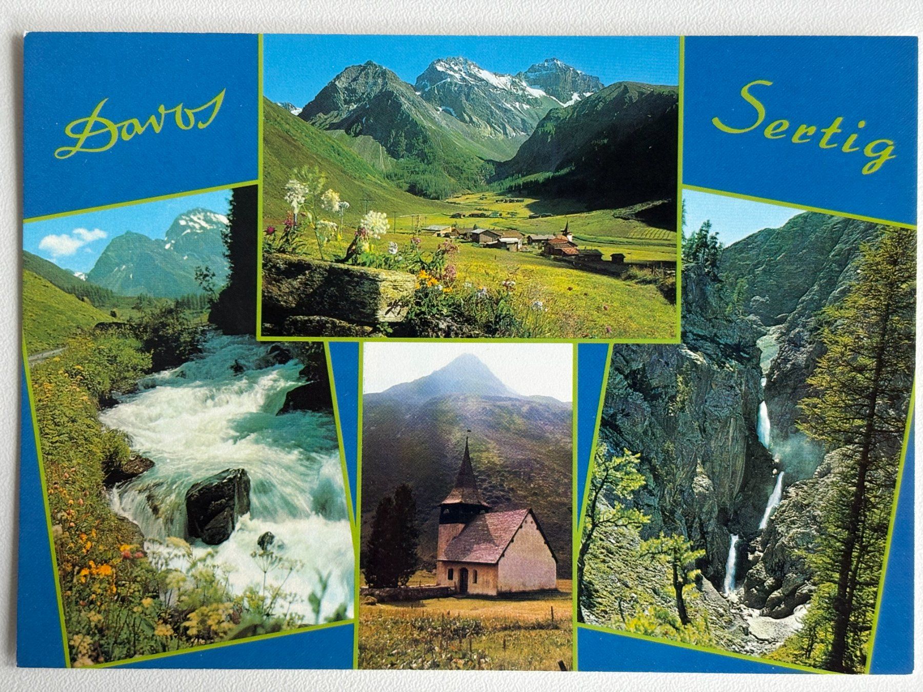 Cartoline postali: Postkarten Ansichtskarten Kanton Graubünden (7 Postkarten) – Usato da Belp venduto da Peltola13 2