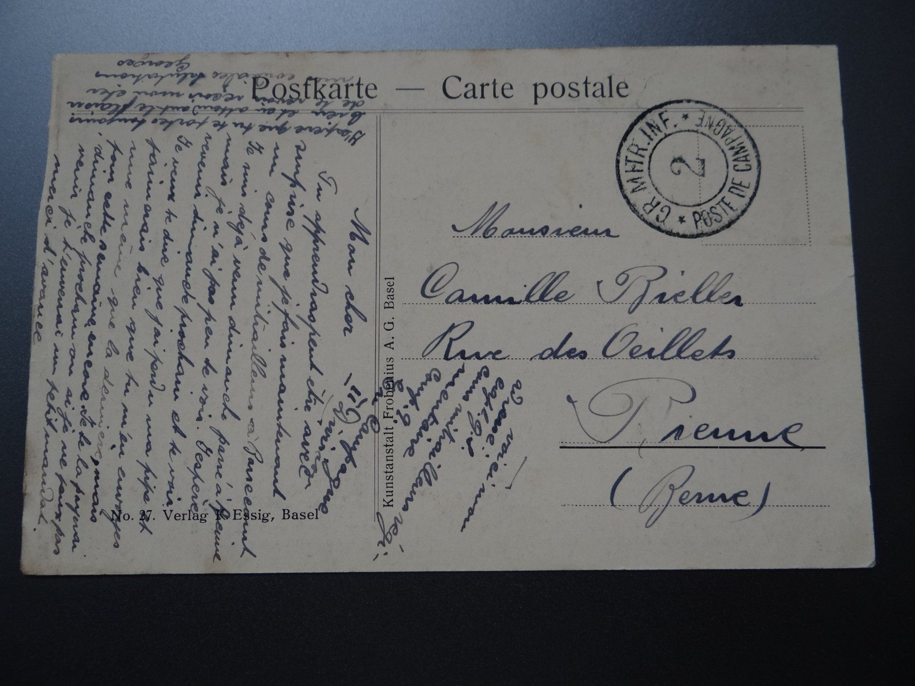 Tutti i francobolli: Schweizer Grenzbesetzung 1914 Feldpoststempel ab CHF 1.-- – Usato da Kriens venduto da Na4 2