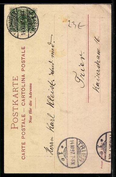 Cartes postales: Arnold Böcklin: Basel, Skulptur an der  – D'occasion à Berlin par bartko-reher 1
