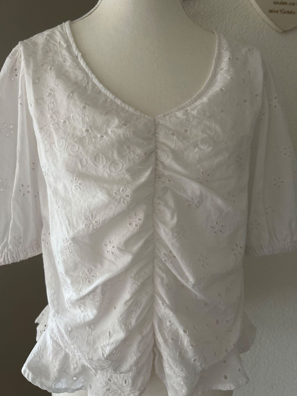 Camicette: Kurzarm Blusenshirt weiss von Chicorée Gr. L – Usato da Brunnen venduto da Nala2929 2