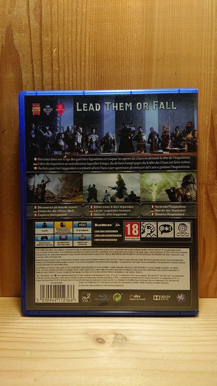 Sony Jeux: DRAGON AGE INQUISITION PS4 Game – D'occasion à Wilderswil par Exebub 1