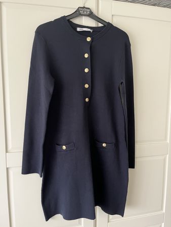 Navyblaues Trikotkleid