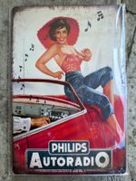 Philips Autoradio pin up oldtimer werbung reklame classic