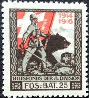 Soldatenmarke 1.WK, Füsilier Bat 25, gespr, Wi 3.Div 13a
