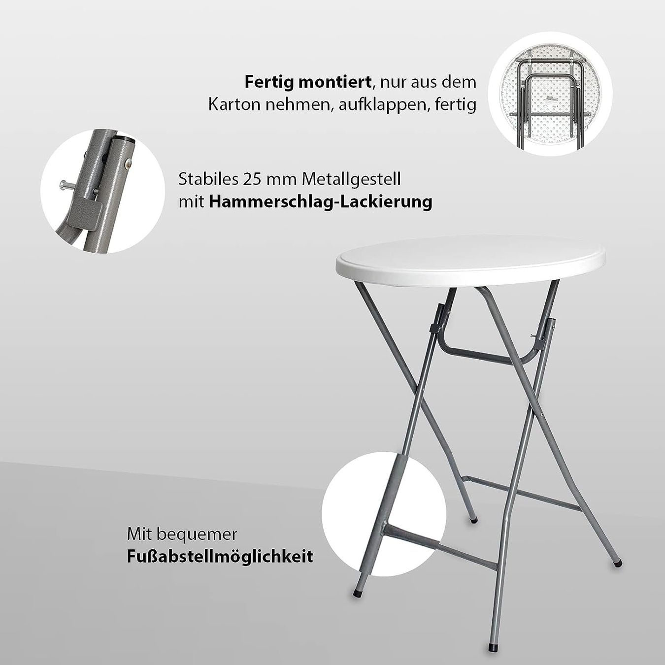 Tische: TrutzHolm Klapptisch weiß 80 cm – Neu und originalverpackt aus Bottighofen von zaap 4