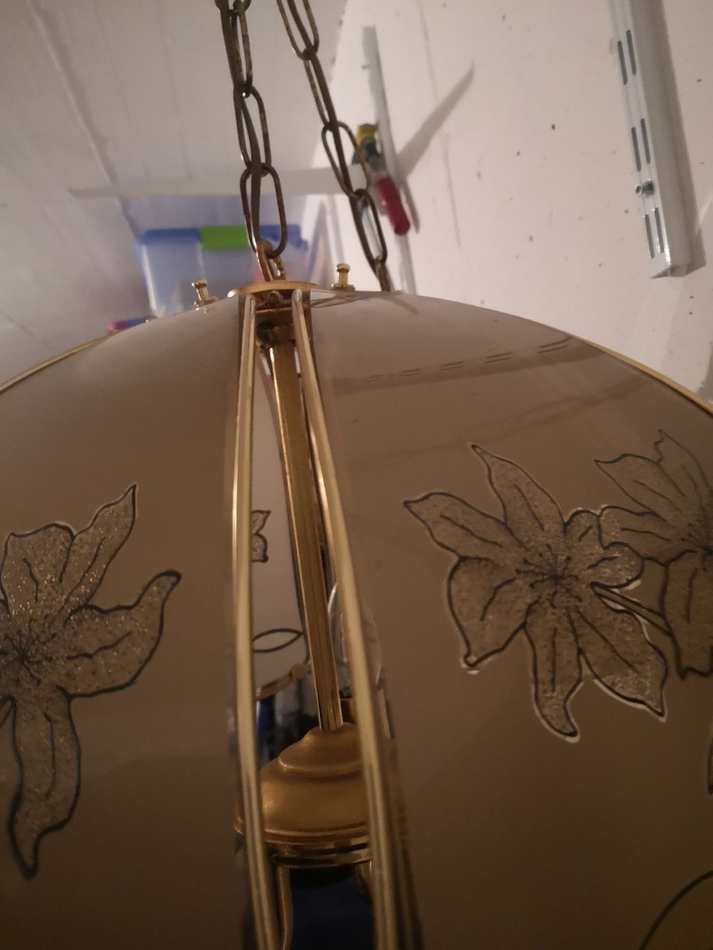 Lampadari & plafoniere: Goldene Hängelampe mit Lilienmuster – Usato da Belp venduto da mar_76s8 5