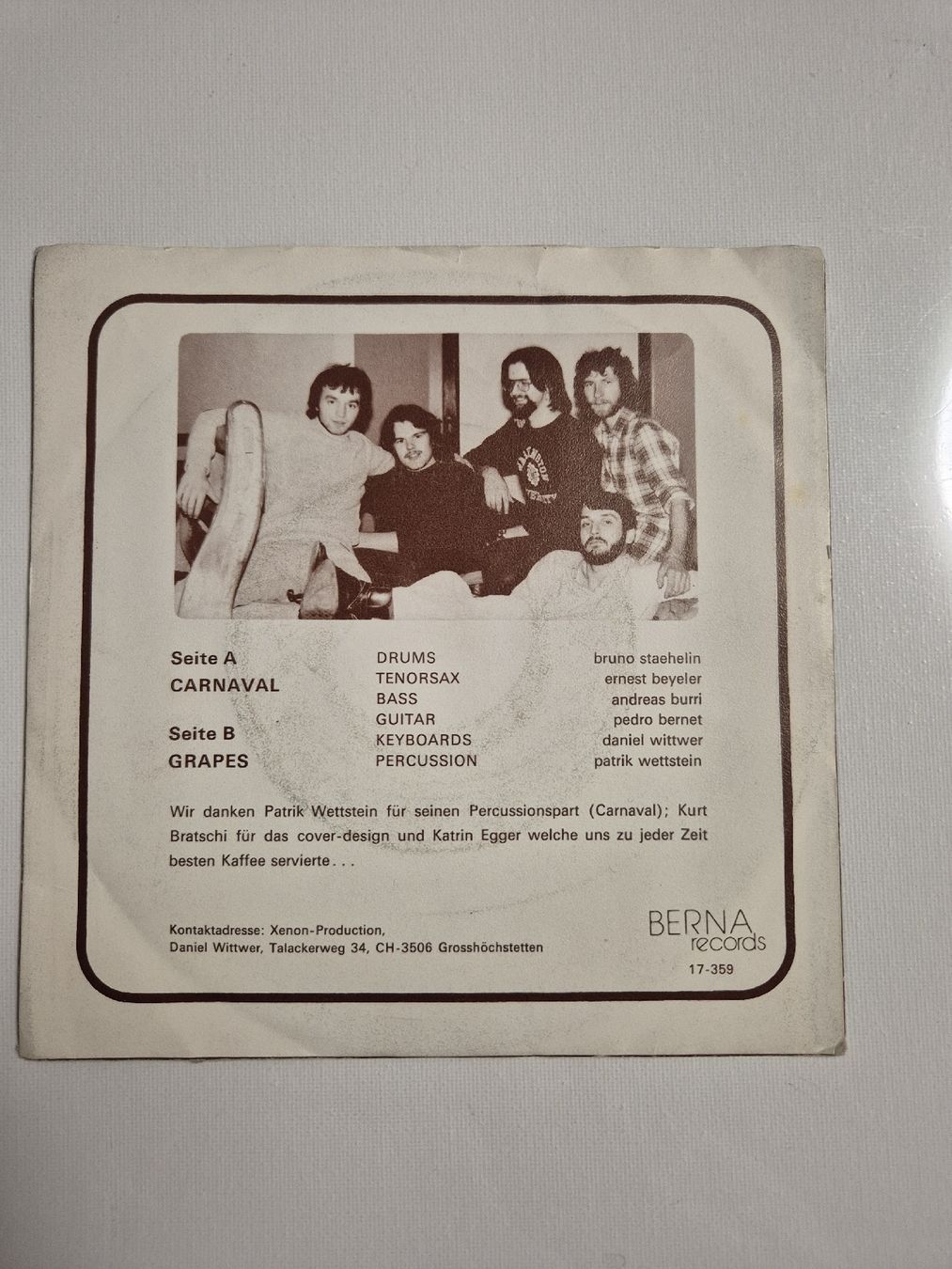 Vinyles: Spectrum - Carnaval / Grapes - Single 7 , CH – Neuf (Voir description) à Uster par newwave0 1