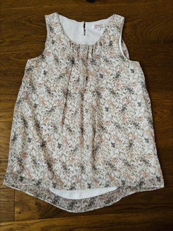 Damen Bluse Clockhouse Blumenmuster Grösse 36 weiss