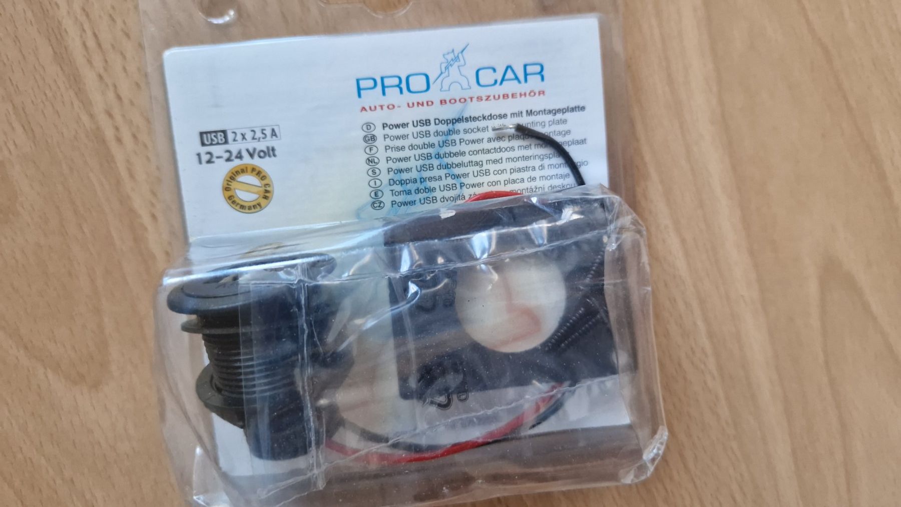 Interruttori: Pro Car USB-Doppelsteckdose 12-24 Volt – Nuovo (secondo la descrizione) da Zürich venduto da Korhal 3