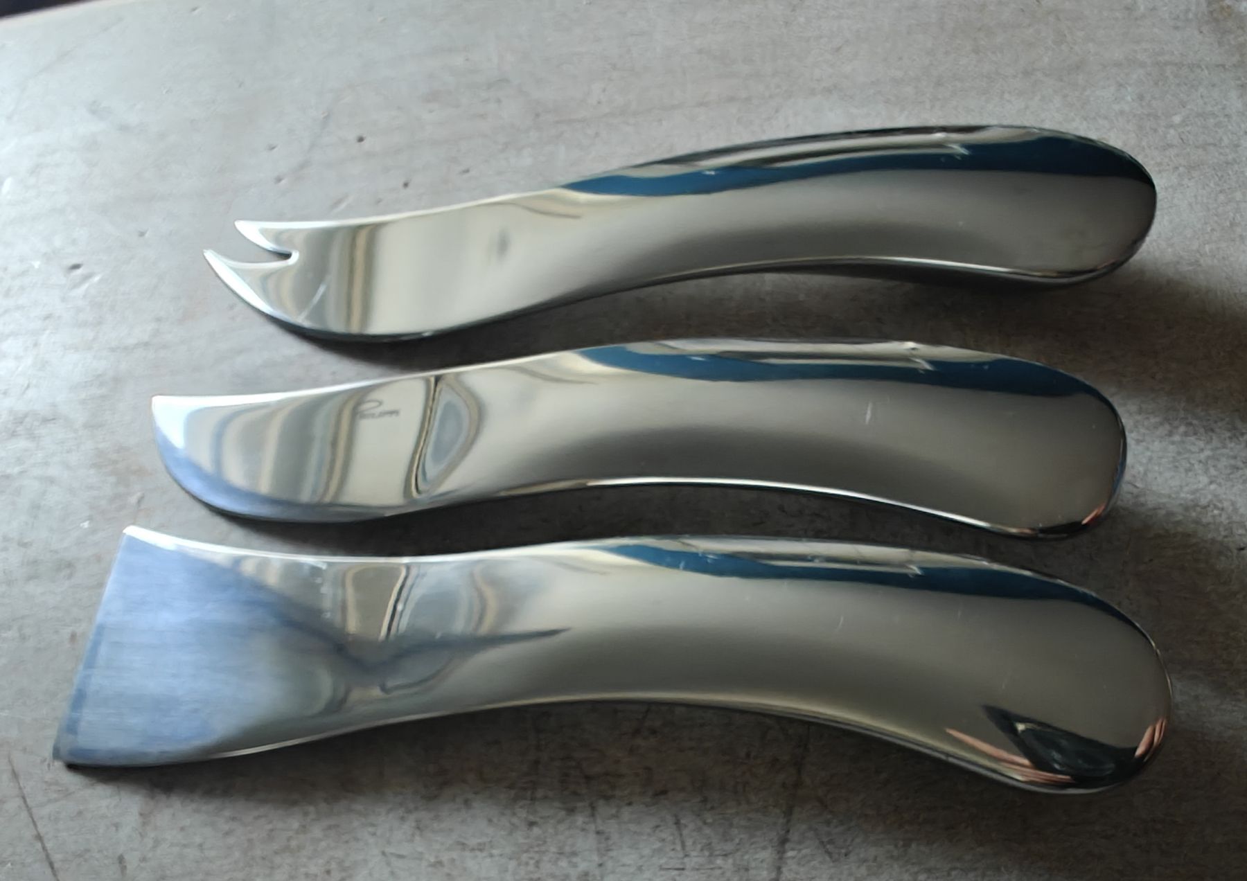 Cucine complete: Philippi Wave Set, 3 x Käsemesser neuwertig – Nuovo (secondo la descrizione) da Erlen venduto da SchenkAdi