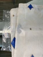 Duschvorhang 180x240 cm weiss/blau neu