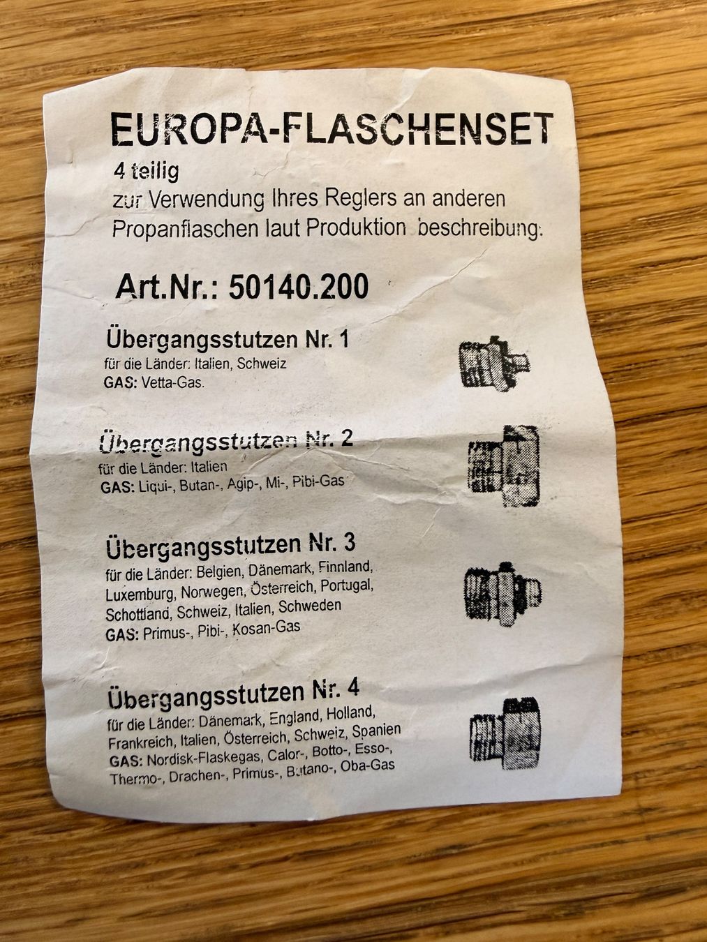 Unità & Adattatore: Gasflaschen Adapter Set EU von Pelmos – Nuovo e nell'imballaggio originale da Diessbach b. Büren venduto da babs92 1