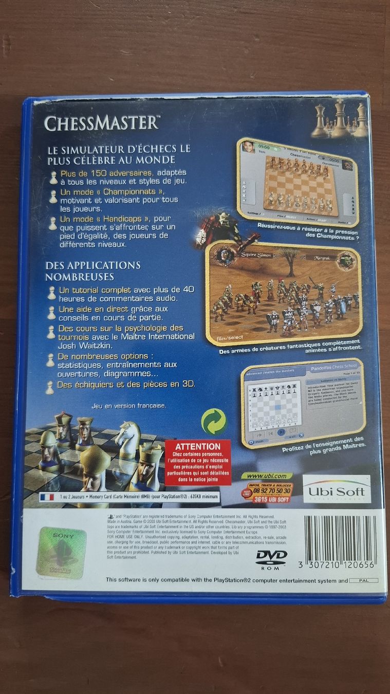 Giochi: Jeu Chessmaster PlayStation 2 – Usato da Fiaugères venduto da Fiaugeres1609 1