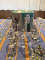 Lot de 6 verres à vin transparents en verre