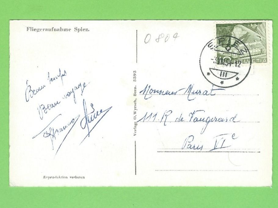 Cartoline postali: Spiez Fliegeraufnahme – Nuovo (secondo la descrizione) da Zürich venduto da t24_de 1