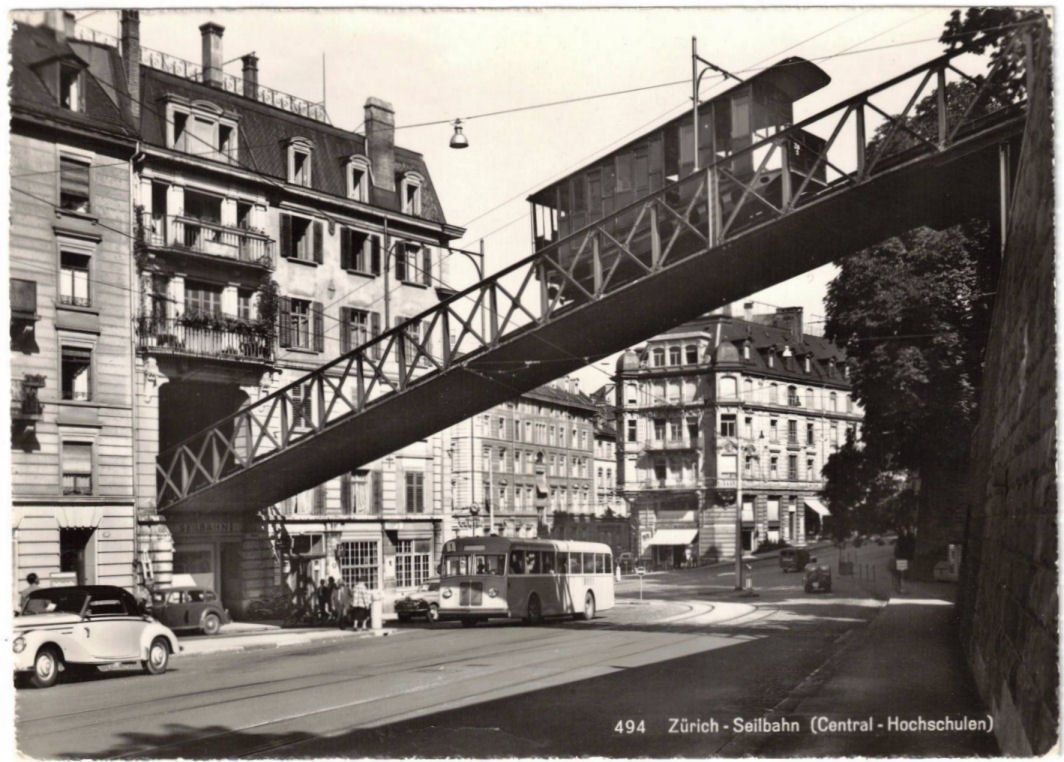 Cartoline postali: Zürich - Standseilbahn Polytechnikum – Usato da Binningen venduto da Mountainrider