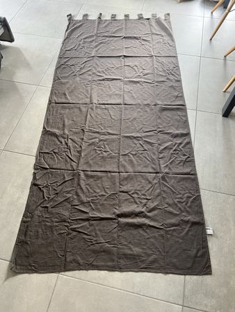 2 Rideaux anthracite 208x100 cm, 8 passants