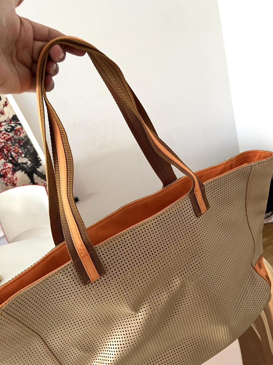 Estée Lauder Borse da donna: Estée Lauder PERFORIERTE STRANDTASCHE BEIGE/ORANGE – Usato da Basel venduto da JJ.Elena 3