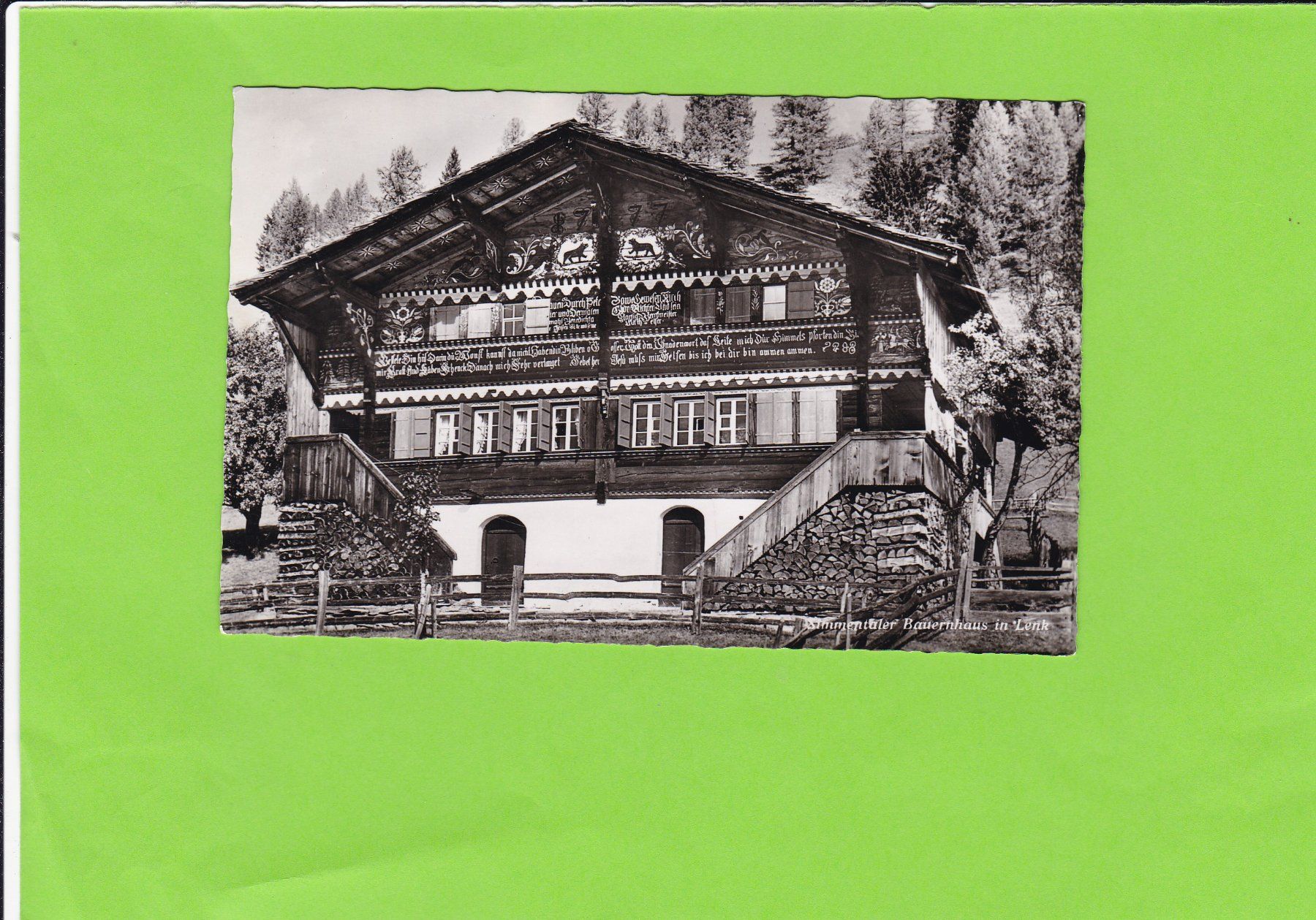 Ansichtskarten: Simmentaler Bauernhaus in Lenk – Gebraucht aus St. Peterzell von neckertal